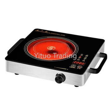 Smart Home Dual-control Multi-function Touch Electric Ceramic Cooker 2200w Battery Light Wave Blasting Induction Cooker