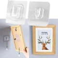 NEW Wall hooks Double sided adhesive Wall Hanger Strong Transparent Suction Cup Sucker Hook Wall Storage Holder Kitchen Bathroom