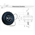 Electric Wheelbarrow Gear Motor 14.5" 24v36v48v 300w350w500w 40N.M Electric Wheelbarrow wheel Kit Fat OffRoad Trolley Wheelchair