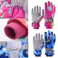 1 Pair Professional Kids Ski Gloves Winter Warm Snowboard Gloves Children Motorcycle Riding Waterproof Snow Gloves