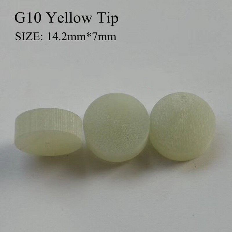 G10 cue tip Yellow Tips-(Shaped) Taiwan Break & Jump tips - pool billiards accessories 14.2mm*7mm