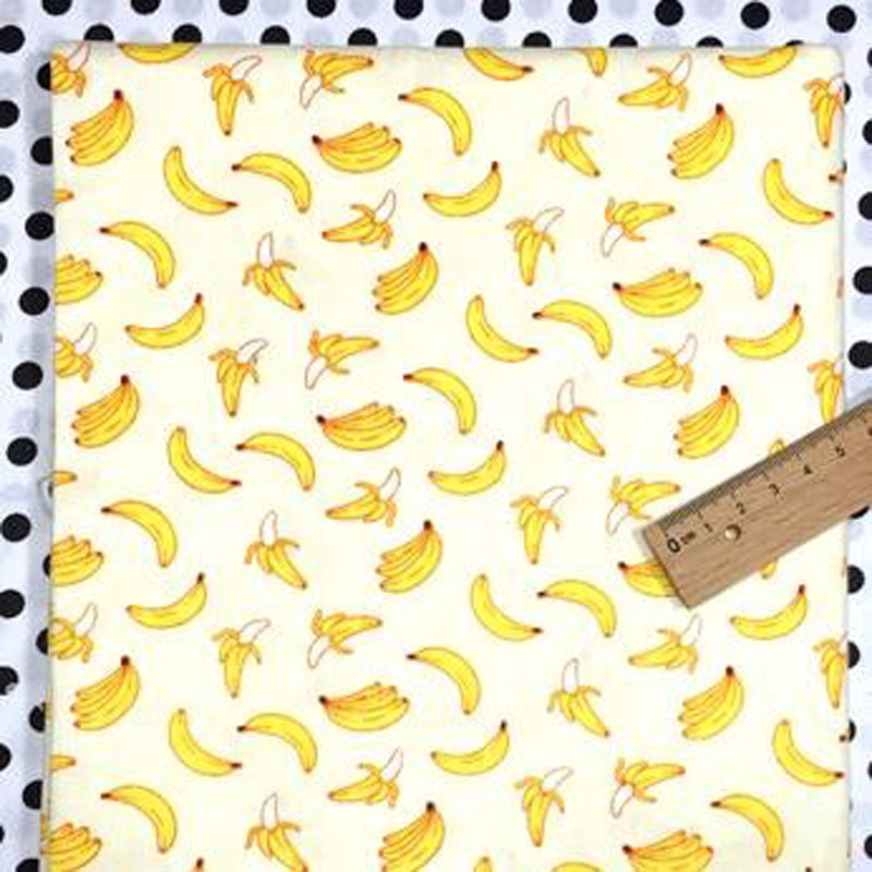 Fresh Fruit Family Banana Pineapple Peach Watermelon Cherry Kiwi Printed 100% cotton twill cotton Fabric quilting home decor pat