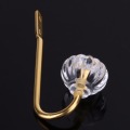 2Pcs Metal Crystal Closet Drawer Handles Hanger Wall Hook Buckle Rustic Curtain Clip Artificial Organizer Wall Hooks Holder