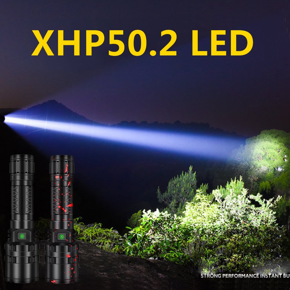Alonefire G200 80000LM Powerful XHP50.2 tactical LED Flashlight Xlamp Waterproof Torch Light Ultra Bright Lantern Camping