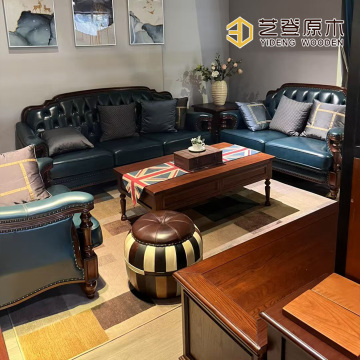Chic Wooden Leather Seating Design