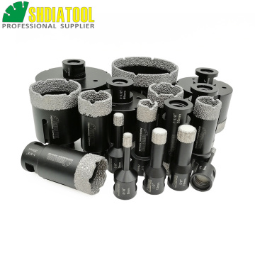 SHDIATOOL 1pc 5/8-11 Thread Vacuum Brazed Diamond Dry Drilling Core Bit Hole Saw Porcelain Drilling Bit Granite Marble Drill Bit