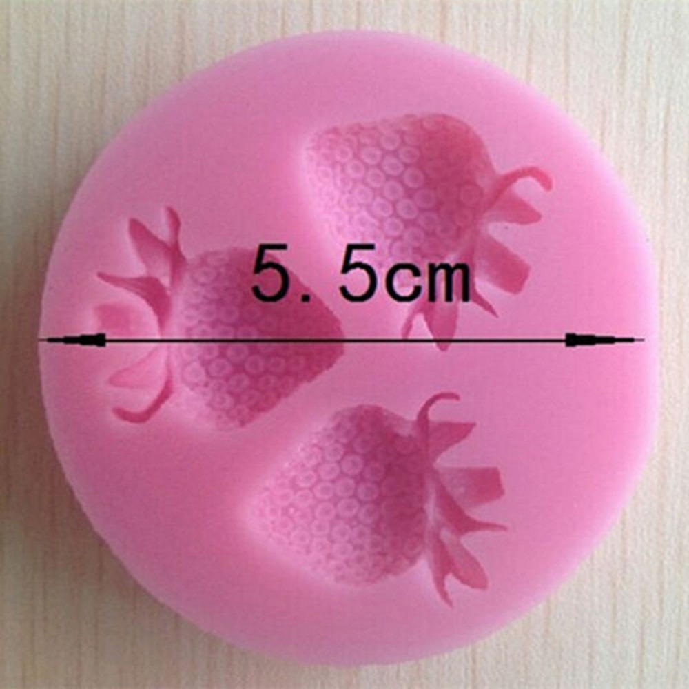 Pizies Silicone Playdough Tool Cute Strawberry Fruit Fondant Mold Tools Playdough Mould Tools Toys 1Pcs