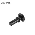 uxcell Push Clip Rivet 3mm x 6.6mm PCB Circuit Panel Nylon Fastener Black 200 Pcs