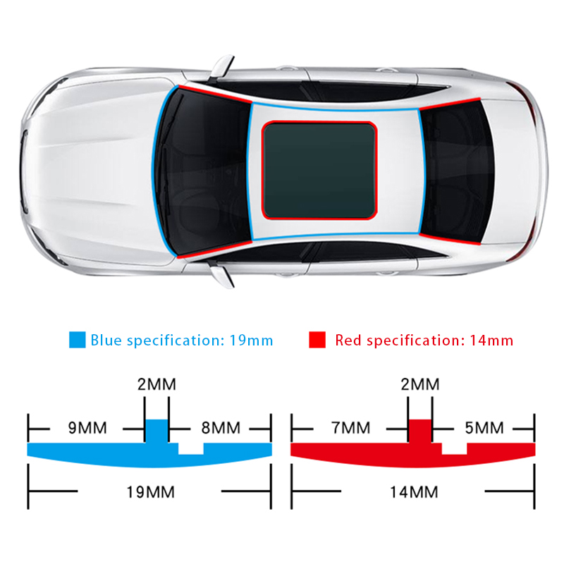 Car Accessories Car Sealing Strips Auto Seal Protector Sticker Window Windshield Roof Edge Rubber Sealing Strip Noise Insulation