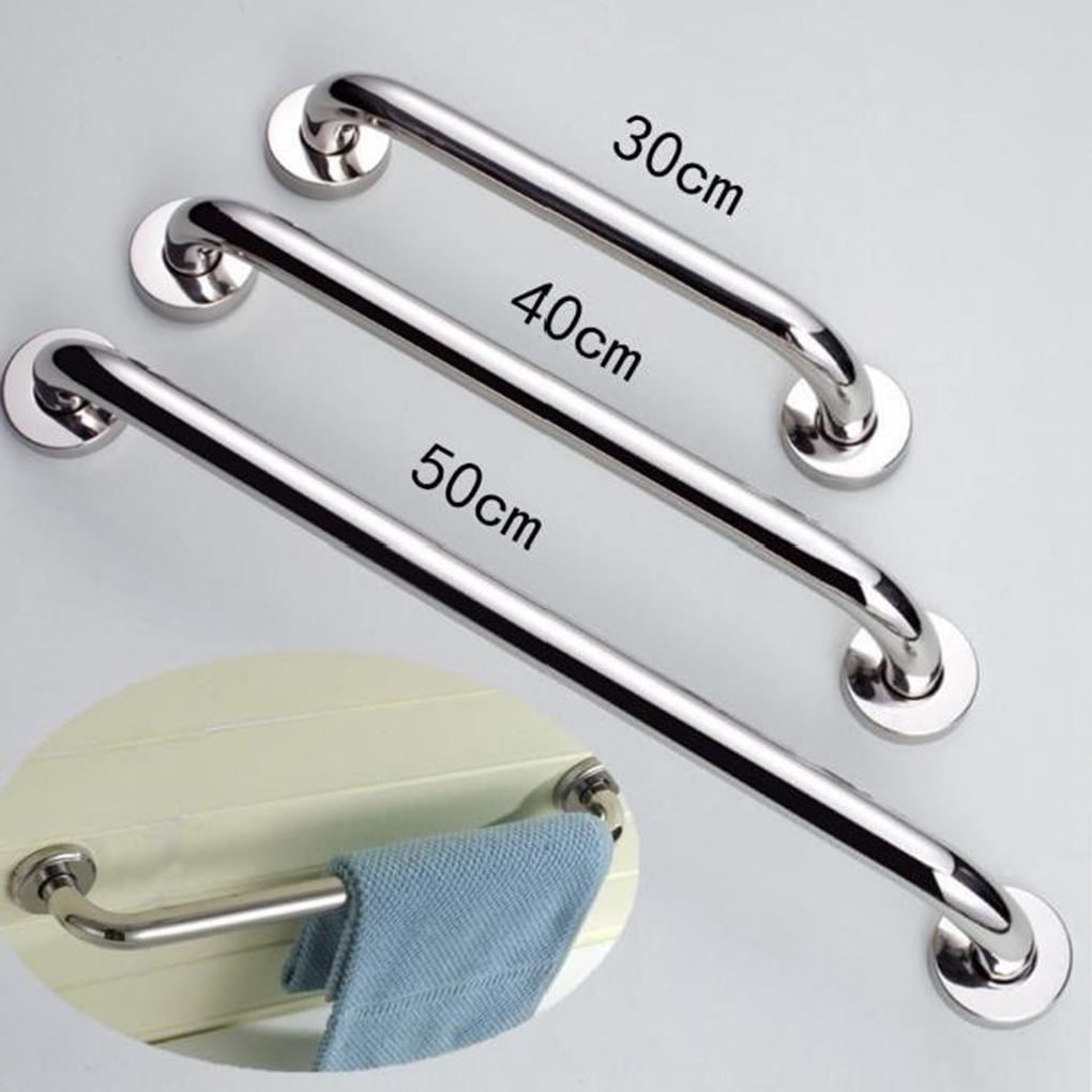 Stainless Steel Bathroom Bathtub Grab Rails High-Grade Light Non-Slip Wall Pole Handle Towel Holder Household Hardware Supplies
