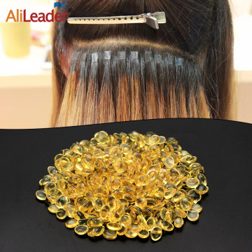 Alileader Bulk Keratin Granules Glue 100%Italian Keratin Glue For Hair Extensions Transparent Hot Melting Stick Glues Granules
