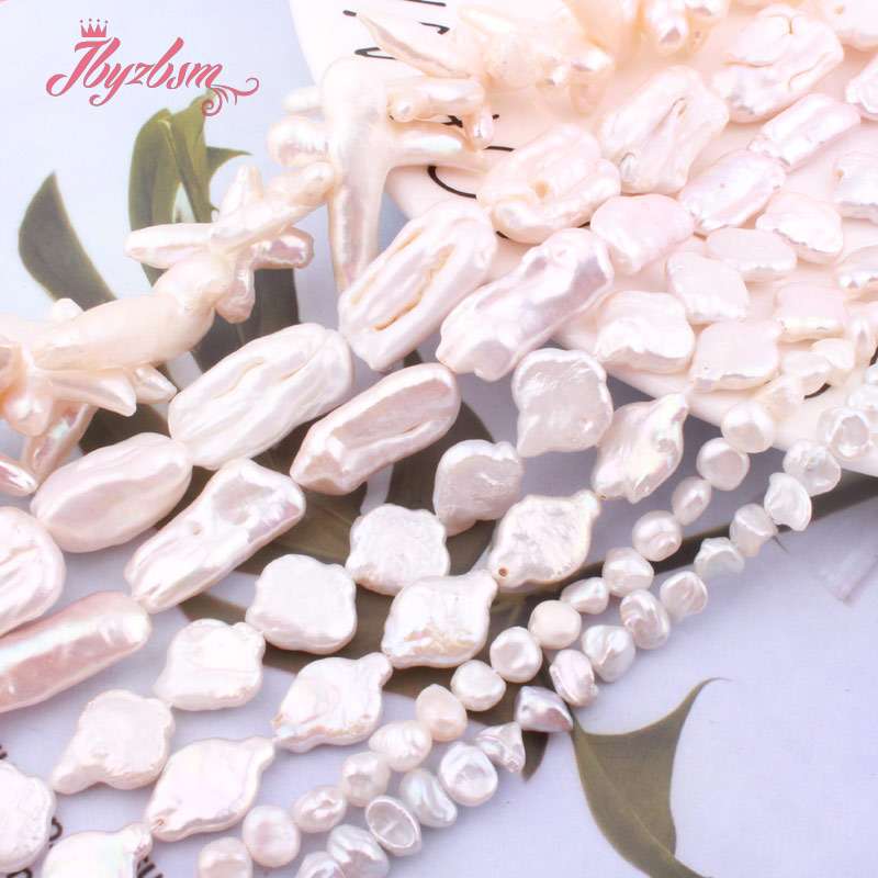 Natural Freshwater Pearl Edsion Stone Beads For Woman Gift Necklace Bracelet DIY Jewelry Making Loose Spacer Strand 15"