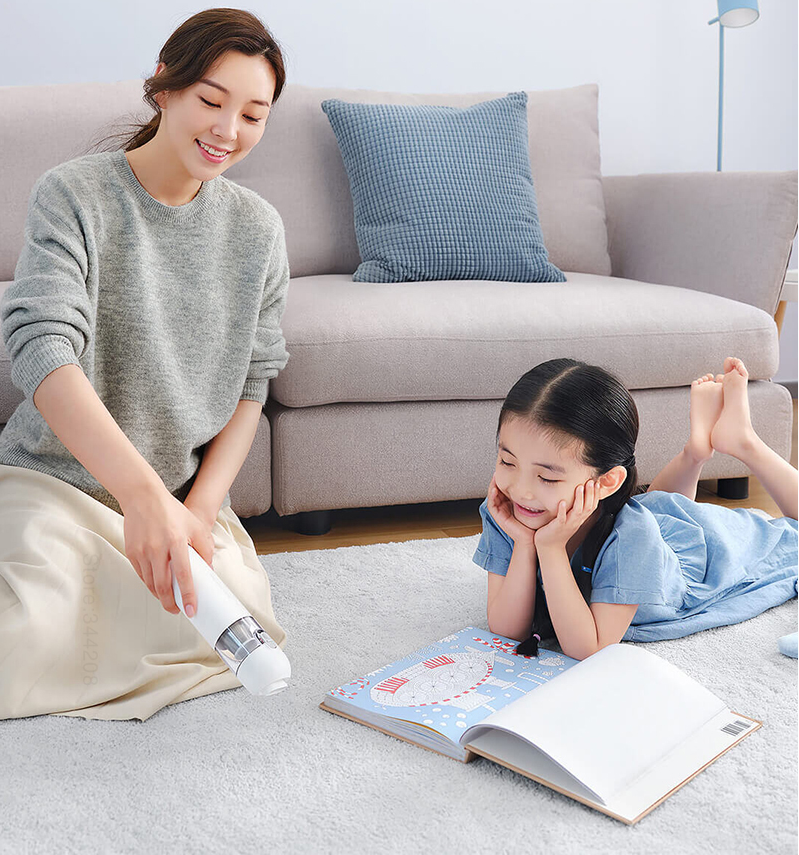 Xiaomi Mijia Handy Vacuum Cleaner Car Home Usage Super Strong Suction Handheld Vacuum 120W 13000pa 2 Channels