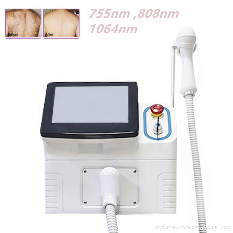 Desktop 755nm 808nm 1064nm Wavelength Powerful Fine Hair Fast Remove Machine Diode Laser Permanent Hair Removal Equipment