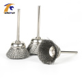 Tungfull Metalworking 3PCS Steel Wire Wheel Brushes Cup-Shaped With Shank For Dremel Accessories For Rotary Tools 25mm Diameter