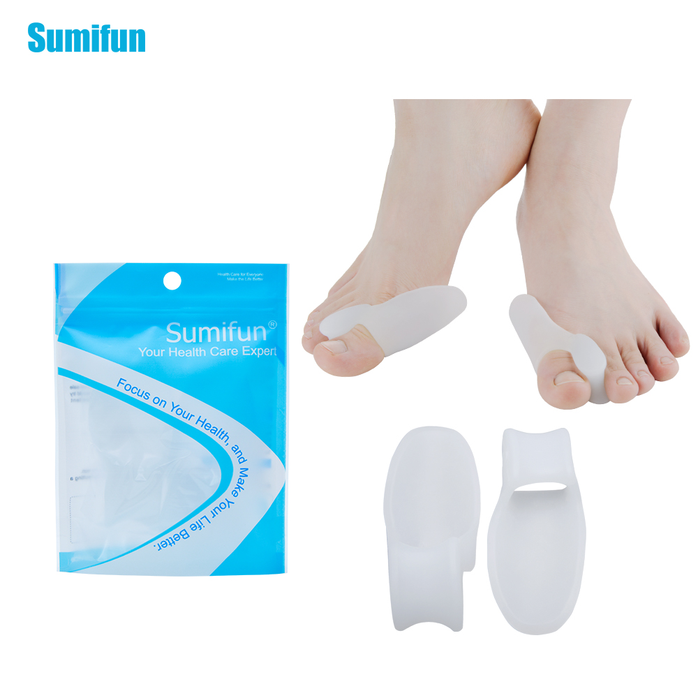 2Pcs Silicone Gel Bunion Splint Big Toe Separator Overlapping Spreader Protection Corrector Hallux Valgus Foot Massager C147