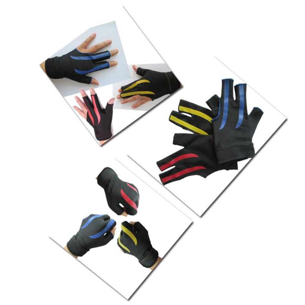 HobbyLane Billiard Pool Shooters Left Hand 3 Half Fingers Billiard Gloves Snooker Gloves High Strength Billiard Accessories