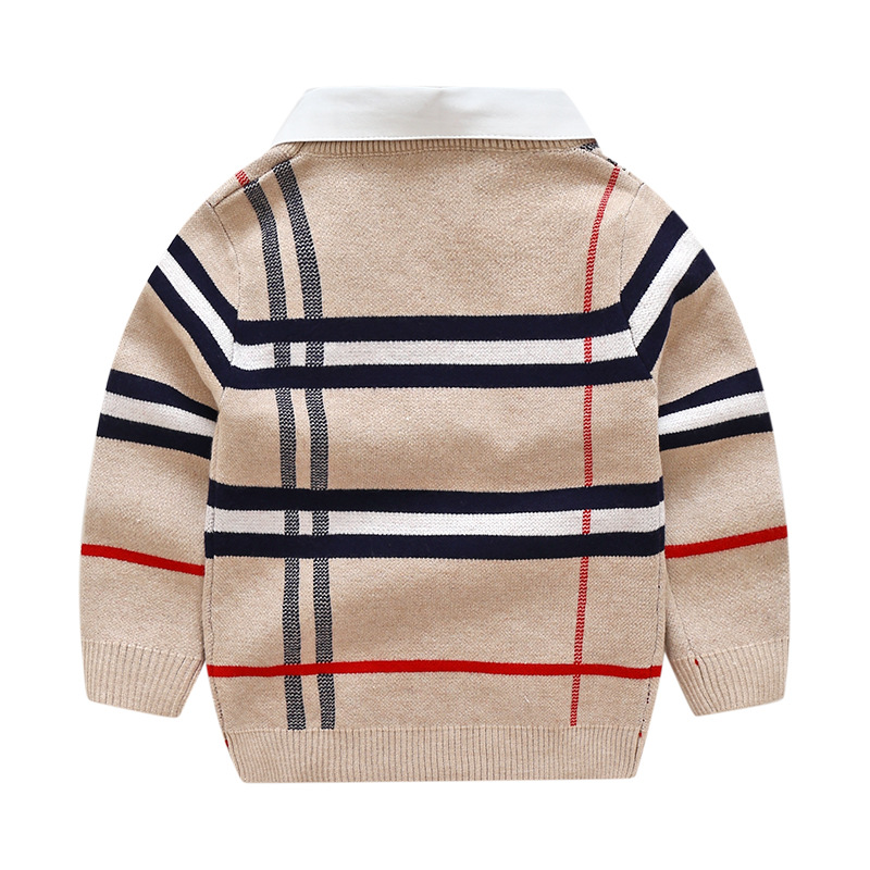 2020 Autumn Winter Boys Knitted Striped Sweater Toddler Kids Long Sleeve Pullover Children's Fashion Sweaters Clothes for Boys