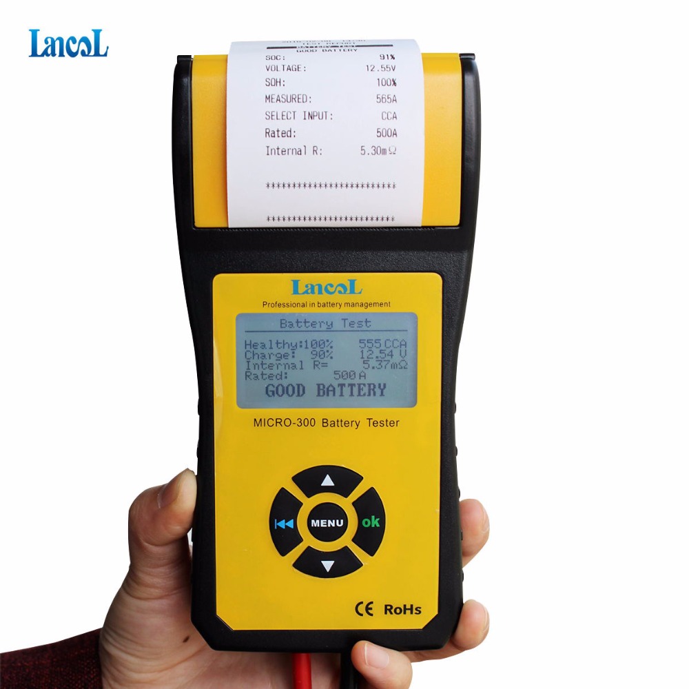 LANCOL MICRO300 Digital Car Battery Tester With Printer 12V Auto Battery Diagnostic Tool Professional Battery Testing Printer