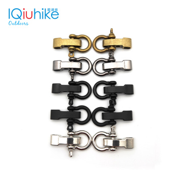 2pcs zinc alloy Adjustable O Shape Anchor Shackle Paracord Bracelet Buckle Outdoor Survival Rope Fittings For Outdoor Sport