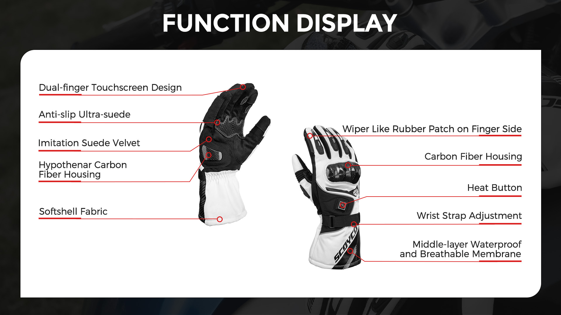 battery powered motorcycle gloves