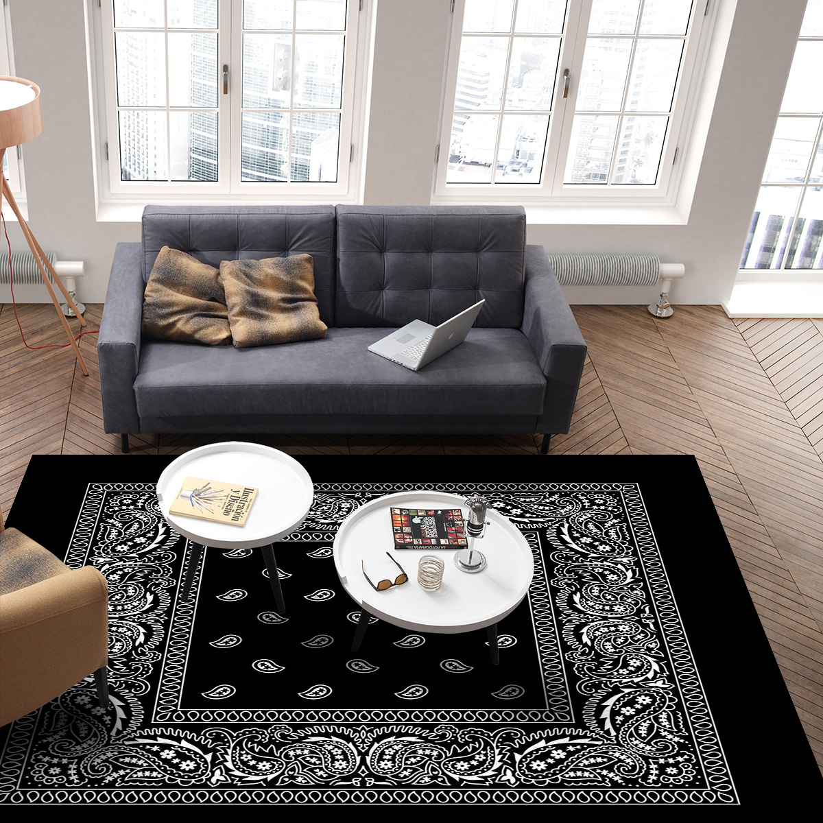 Bandana Pattern Pattern Carpets for Living Room Bedroom Area Rug Kids Room Play Mat 3D Printed Home Large Carpet