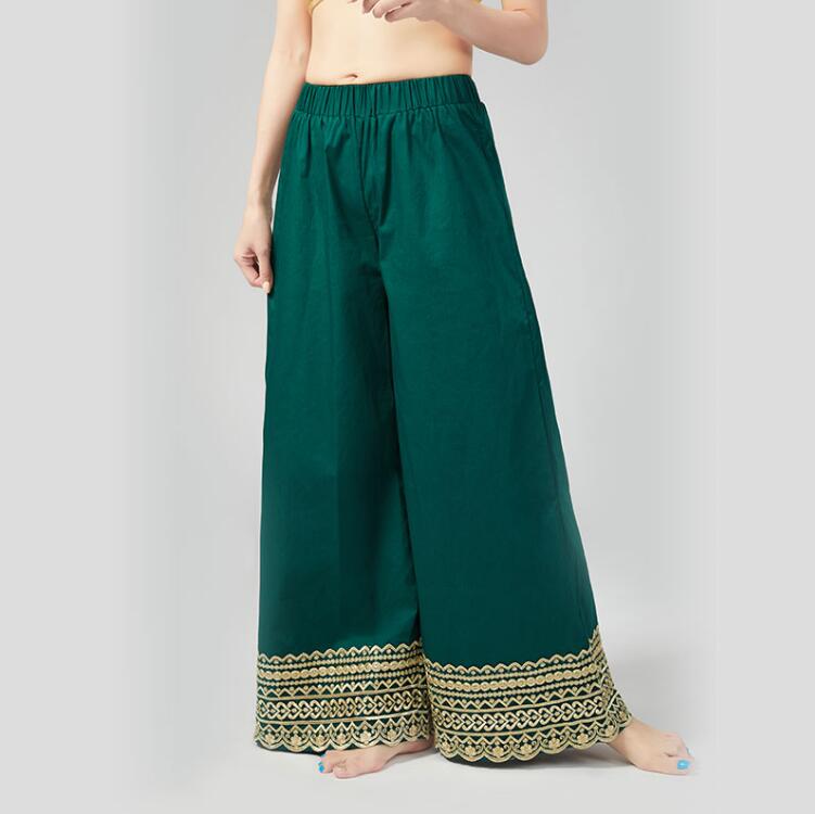 2020 New India Traditional Cotton Bottom For Woman Ethnic Styles Daily Elegent Lady Pants Casual Wide Trouser
