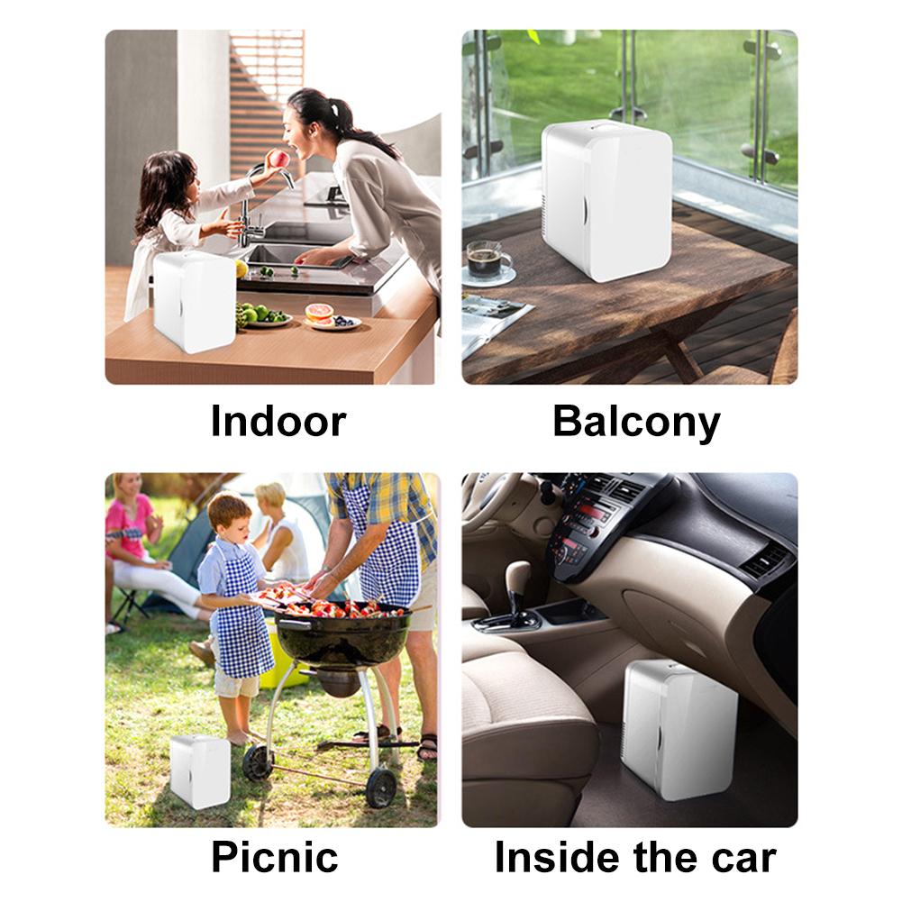 Portable 8L Mini Fridge Cooler And Warmer Compact Fridge Super Quiet In-Vehicle Freezer For Cars, Homes, Offices, And Dorms