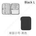 Black Digital Storage Bag USB Data Cable Organizer Earphone Wire Pen Power Bank Travel Kit Case Pouch Electronics Accessories