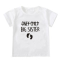 Only Child Big Brother/Sister To Be Pregnancy Announcement Tshirt Kids Funny Short Sleeve T-shirt Children Toddler Casual Tees