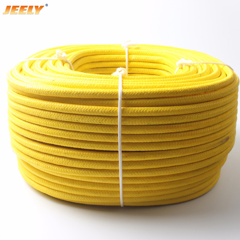 JEELY 9mm 100m UHMWPE Spectra Core with Polyester Jacket Sailboat Winch Sheathed Tow Rope