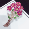 SHDIYAYUN New Pearl Brooch Frosted Flower Brooch For Women Creative Brooch Pins Brooches Natural Freshwater Pearl Jewelry G