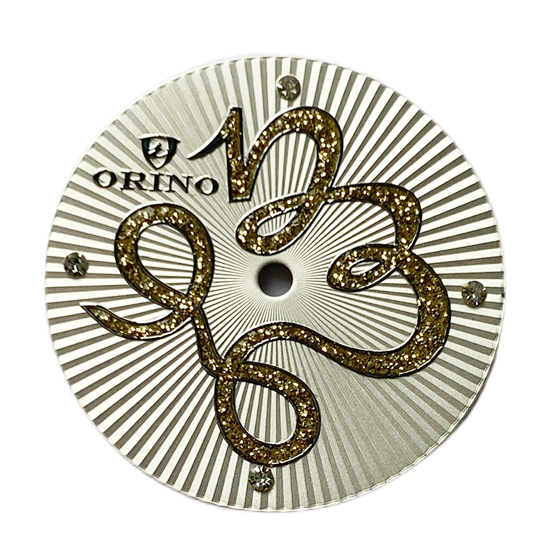 Embossed pattern watch dial 