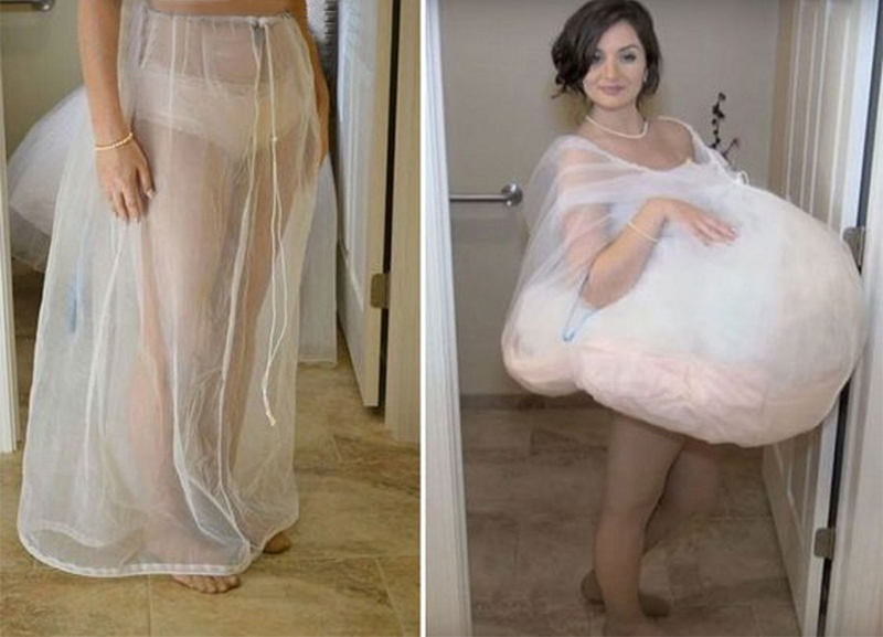 Free Shipping Gather Skirt Slip New Bridal Wedding Dress Buddy Petticoat Underskirt Save You From Toilet Water