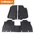 SHINEKA Original Rubber Floor Mats for Jeep Wrangler JL 2018+ 4Door Rear Floor Mat Pad Liner Carpets For Jeep Wrangler Sahara JL