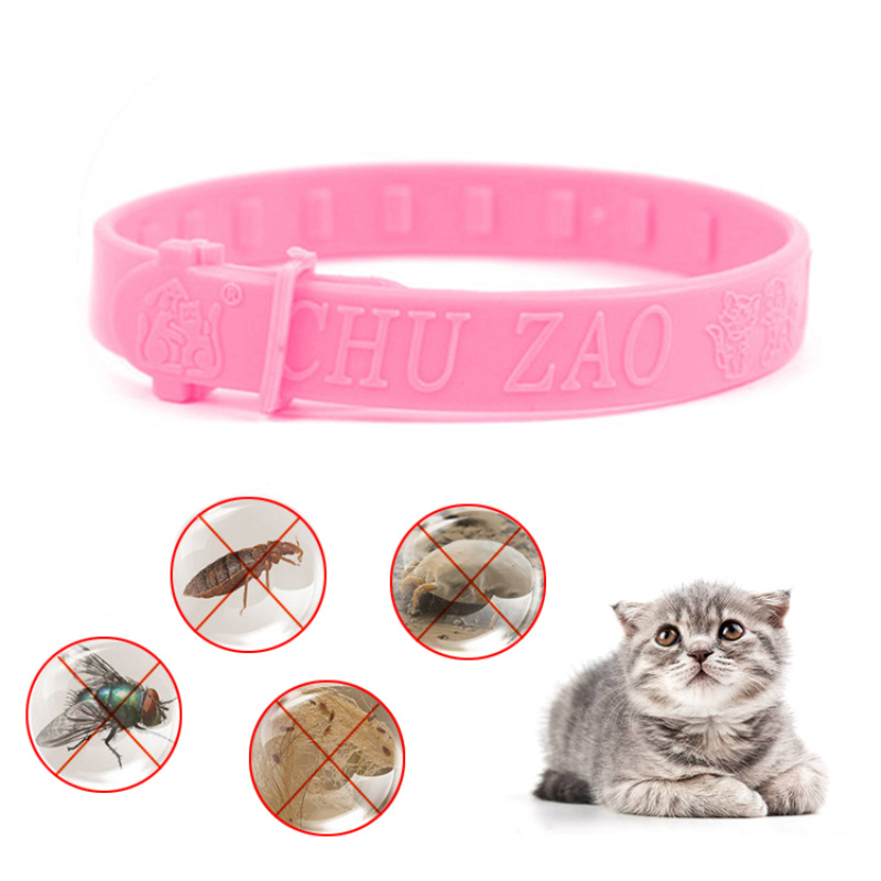 3pcs Pet Collar Pink Adjustable Puppy Dog Cat Rabbit Neck Strap Anti Flea Mite Acari Tick Remedy Summer Products Pet Supplies