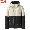 Daiwa Men's Winter Hooded Fishing Jackets Waterproof Thermal Fishing Shirts Fishing Clothes Thick Anti-Wrinkle Fishing Wear