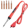 110V 220V 80W LCD Soldering iron kit adjustable temperature solder welding tools Ceramic heater soldering tips 15kind copper tip