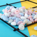 Keep&Grow 20Pcs 12MM Silicone Lentil Beads BPA Free Food Grade Abacus Beads For Pacifier Chain Making Baby Teething Teether Toys