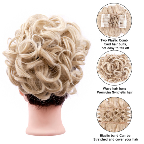 Large Comb Curly Synthetic Chignon Updo Cover Hairpiece Supplier, Supply Various Large Comb Curly Synthetic Chignon Updo Cover Hairpiece of High Quality