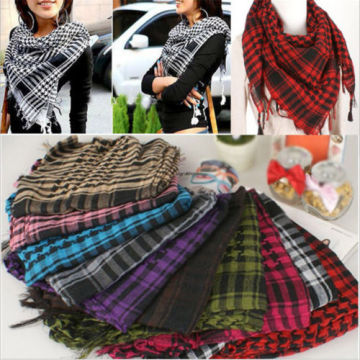 Plaid Women Scarf With Tassel Arab Women Palestine Scarf Shawl Wrap Scarves Fashion Party Favors Gifts for Women Friend