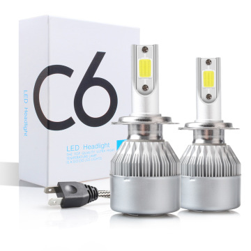 C6 H1 H3 Led Headlight Bulbs H7 LED Car Lights H4 880 H11 HB3 9005 HB4 9006 H13 6000K 72W 12V 7200LM Auto Headlamps