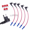 5Pcs/set Mini ATM Fuse Tap Adapter Circuit Wire Holder Electronic Device Car Auto Truck