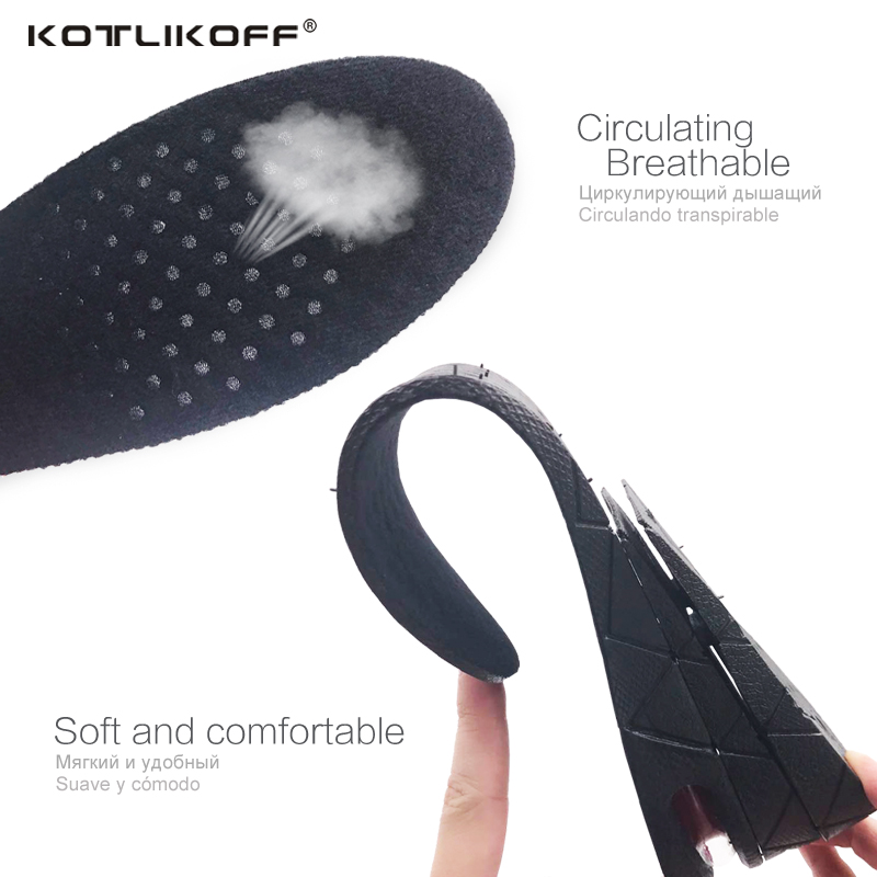 Height Increase Insoles 3 Layer 3/5/7CM Air Cushion Invisible Lift Adjustable Cut Shoe Heel Pads Insert Taller Soles Foot Pads