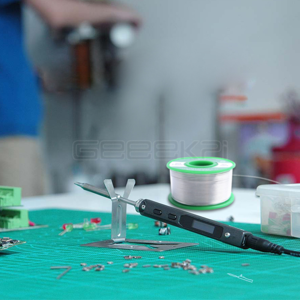 GeeekPi 100g 0.8mm 1mm Tin Lead Rosin Core Solder Wire which contains 0.3% silver forcircuit board, DIY