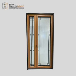 Premium Aluminum-Wood Outward Door with Thermal Insulation