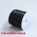 0.8mmX50m Black