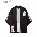 Japanese Kimono Men Women Cardigan Casual Shirt Blouse Yukata Haori Obi Clothes Samurai Clothing Asia Male kimono Coat Cardigan