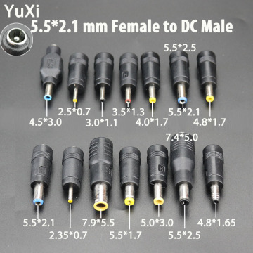 DC 5.5X 2.1 MM female jack plug adapter Connectors to DC 7.9 5.5 4.8 4.0 3.5 3.0 mm 2.5 2.1 1.7 1.35 0.7 mm Male power adaptor