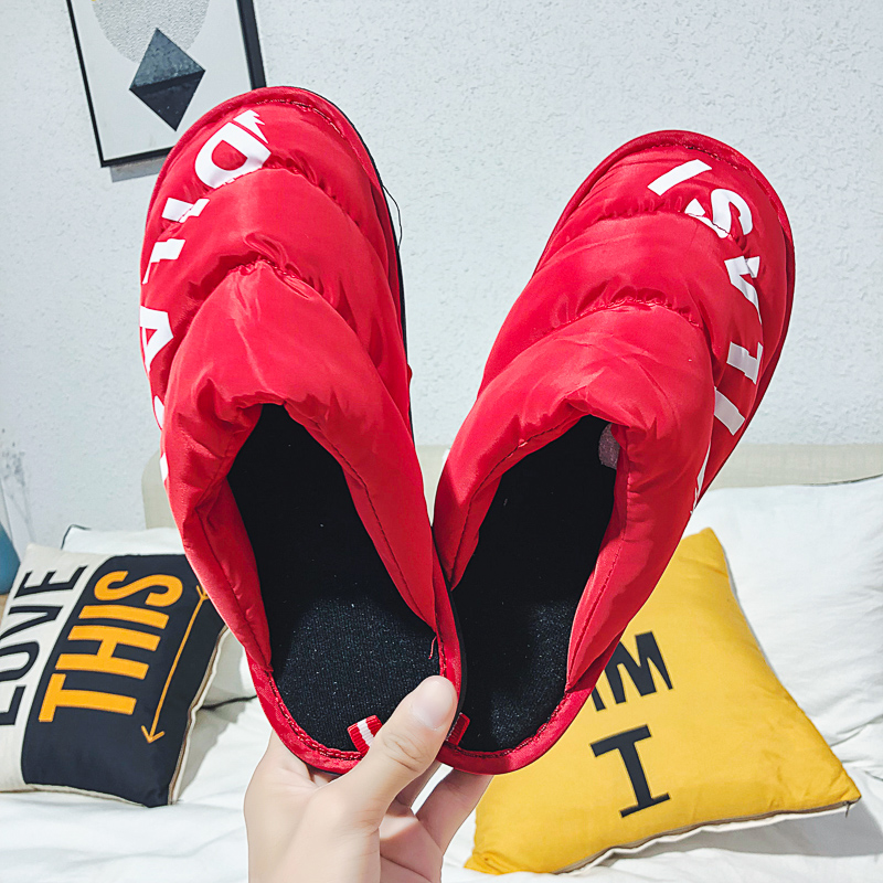 Shoes Men Cotton Slipper Autumn Winter Indoor Slippers Fashion Men Flat Slipper Flip Flops Warm Home Slipper Dropshipping AODLEE